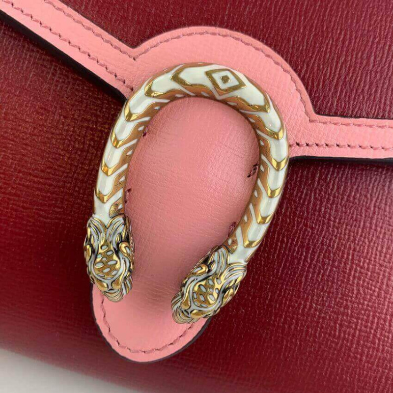 Replica Gucci Dionysus Mini Chain Bag In Red And Pink Leather 401231 - Image 6