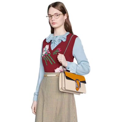 Alternative view of Replica Gucci Dionysus Small Shoulder Bag 400249 Orange White Leather