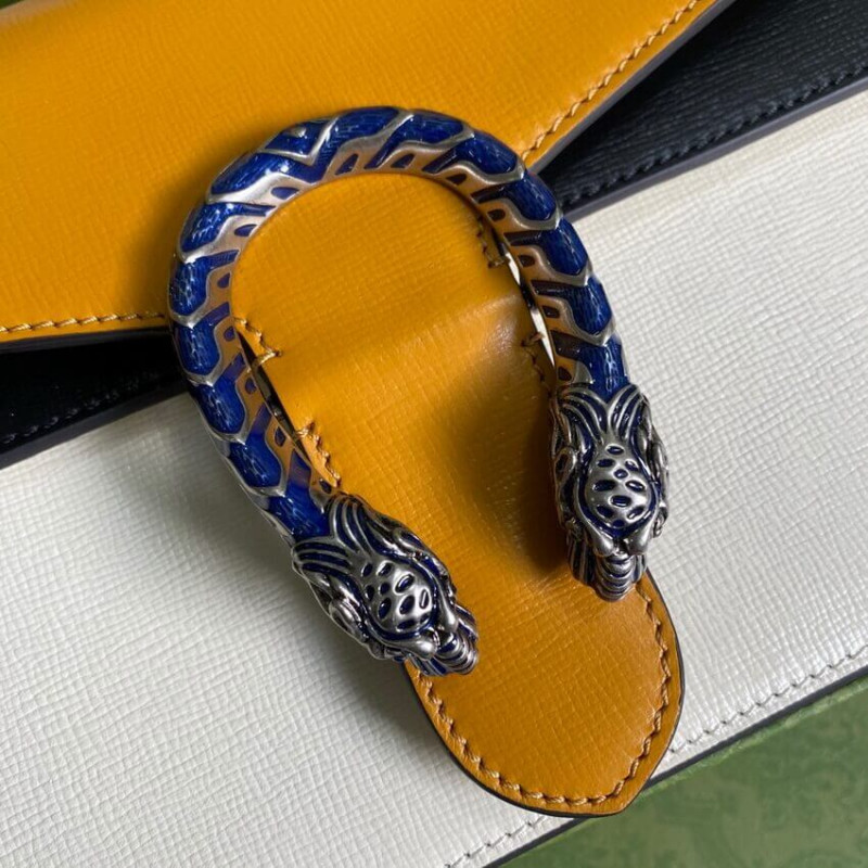 Replica Gucci Dionysus Small Shoulder Bag 400249 Orange White Leather - Image 6
