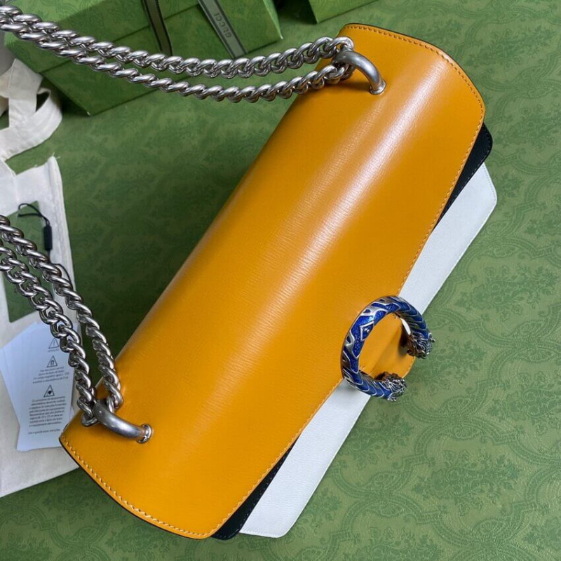 Replica Gucci Dionysus Small Shoulder Bag 400249 Orange White Leather - Image 7