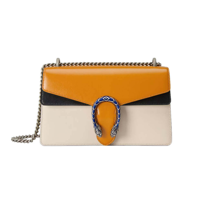 Replica Gucci Dionysus Small Shoulder Bag 400249 Orange White Leather