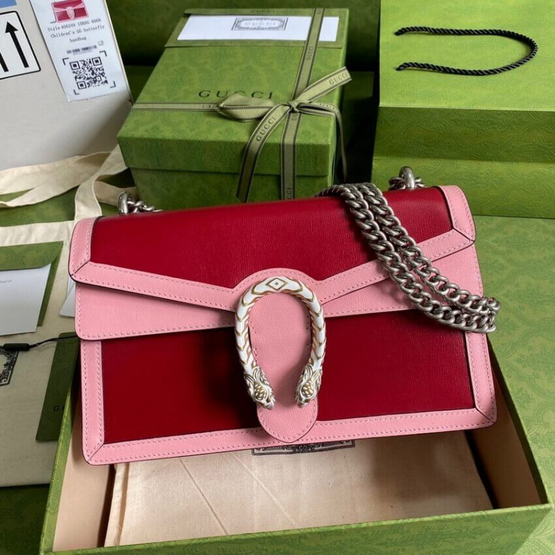 Replica Gucci Dionysus Small Shoulder Bag 400249 Red And Pink Leather - Image 3