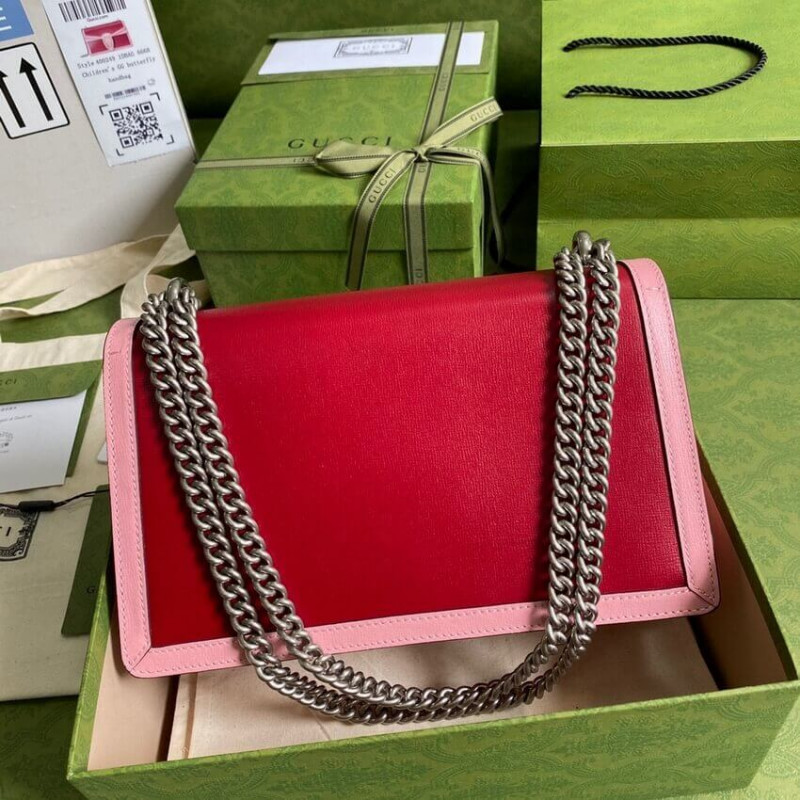 Replica Gucci Dionysus Small Shoulder Bag 400249 Red And Pink Leather - Image 4