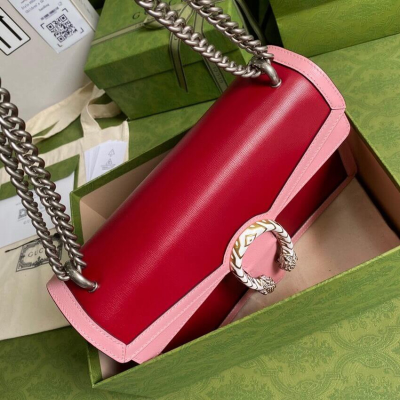 Replica Gucci Dionysus Small Shoulder Bag 400249 Red And Pink Leather - Image 6