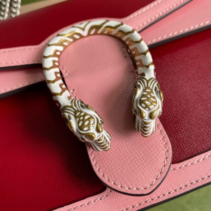 Replica Gucci Dionysus Small Shoulder Bag 400249 Red And Pink Leather - Image 7