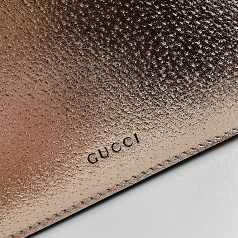 Replica Gucci Dionysus Small Shoulder Bag In Rose Gold Lame Leather 499623 - Image 15