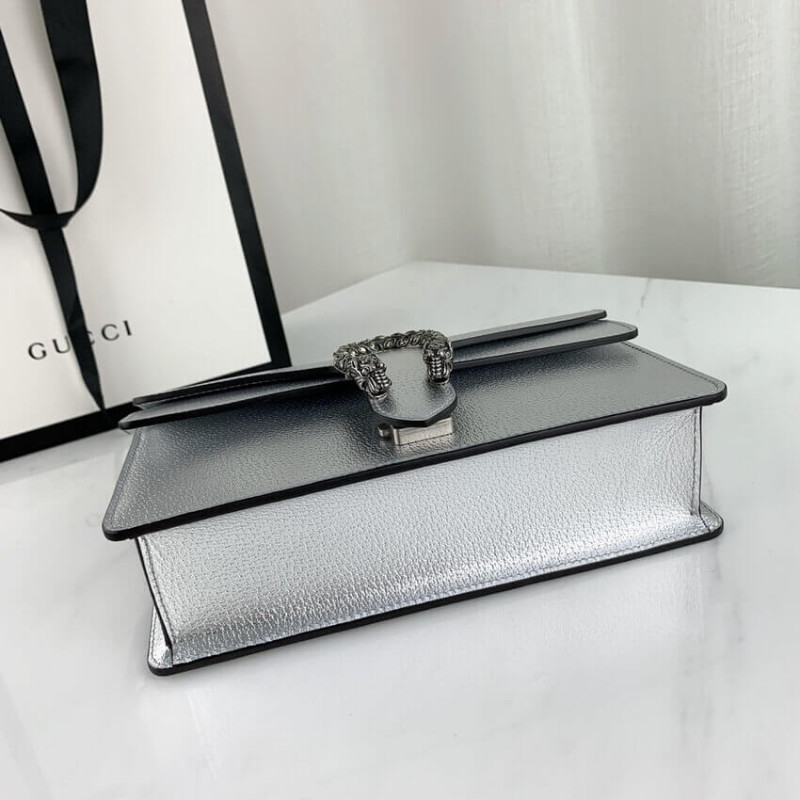 Replica Gucci Dionysus Small Shoulder Bag In Silver Lame Leather 499623 - Image 7