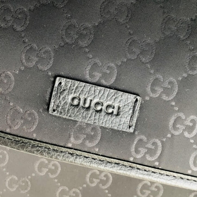 Replica Gucci Gg Guccissima Black Medium Nylon Messenger Bag 510334 - Image 8
