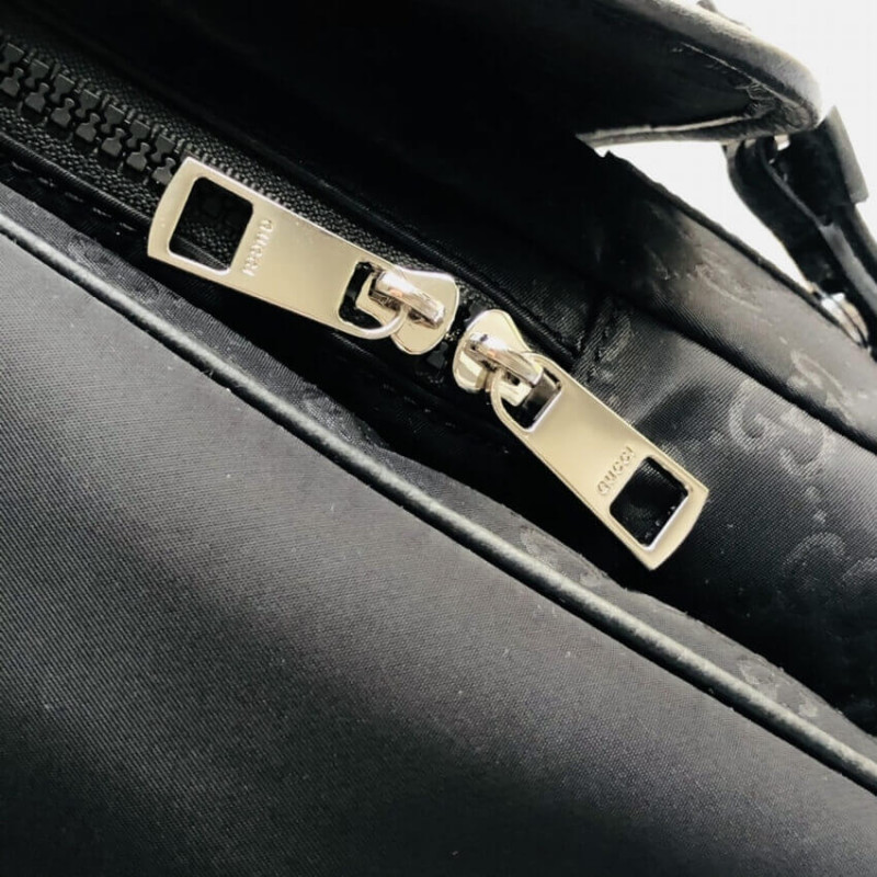 Replica Gucci Gg Guccissima Black Medium Nylon Messenger Bag 510334 - Image 10