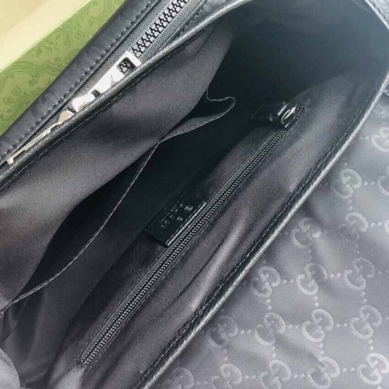 Replica Gucci Gg Guccissima Black Nylon Small Messenger Bag 510335 - Image 13