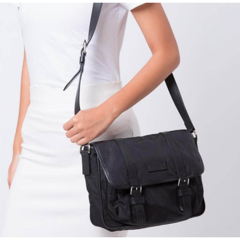 Replica Gucci Gg Guccissima Black Nylon Small Messenger Bag 510335 - Image 5