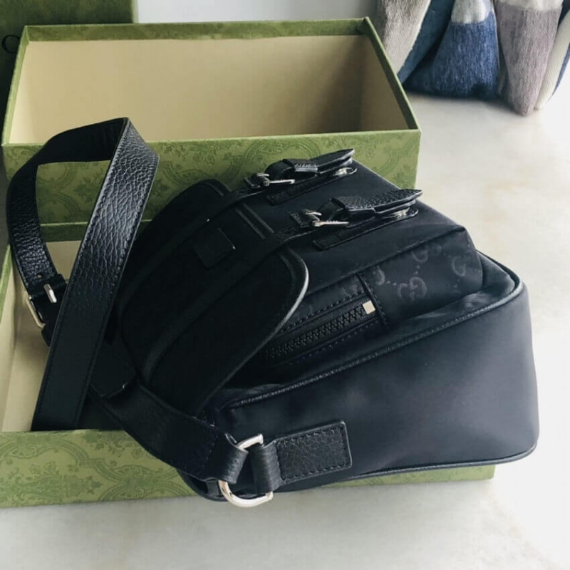 Replica Gucci Gg Guccissima Black Nylon Small Messenger Bag 510335 - Image 8