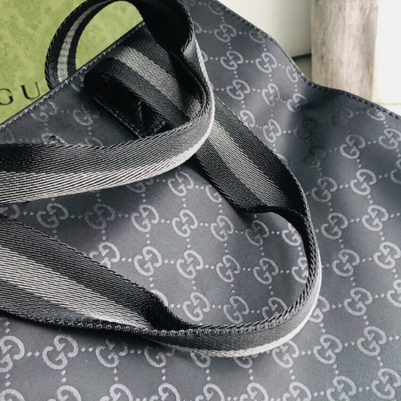 Replica Gucci Gg Guccissima Black Nylon Tall Tote Bag 449177 - Image 11