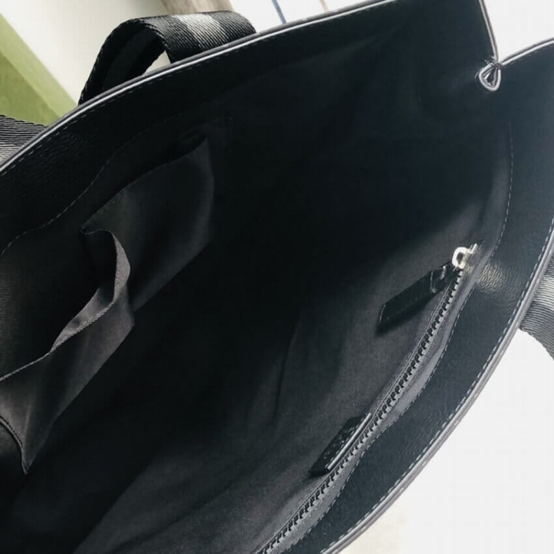 Replica Gucci Gg Guccissima Black Nylon Tall Tote Bag 449177 - Image 12