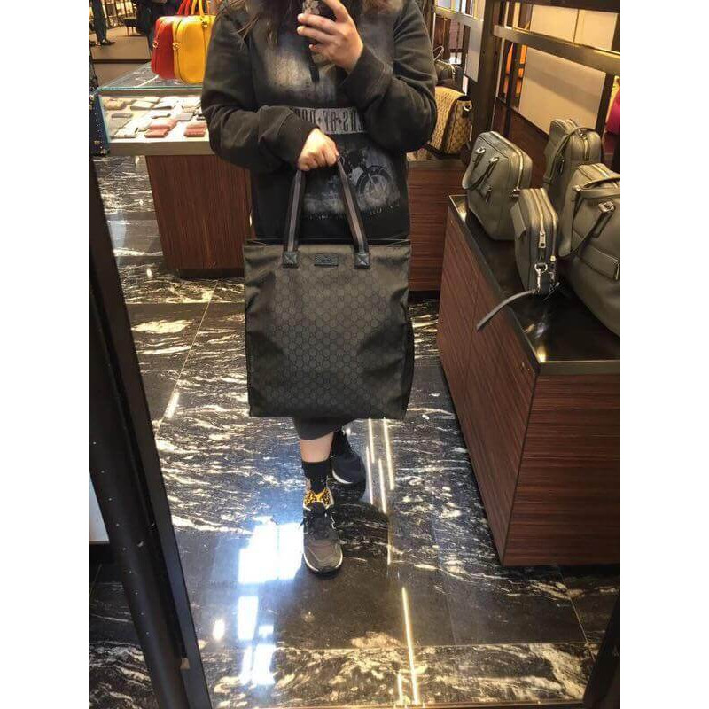 Replica Gucci Gg Guccissima Black Nylon Tall Tote Bag 449177 - Image 4