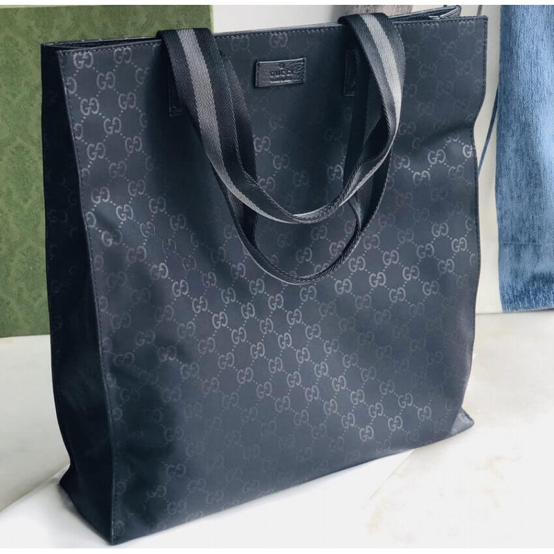 Replica Gucci Gg Guccissima Black Nylon Tall Tote Bag 449177 - Image 5
