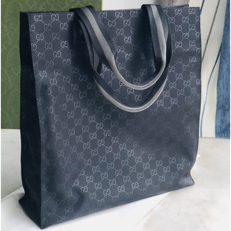 Replica Gucci Gg Guccissima Black Nylon Tall Tote Bag 449177 - Image 6