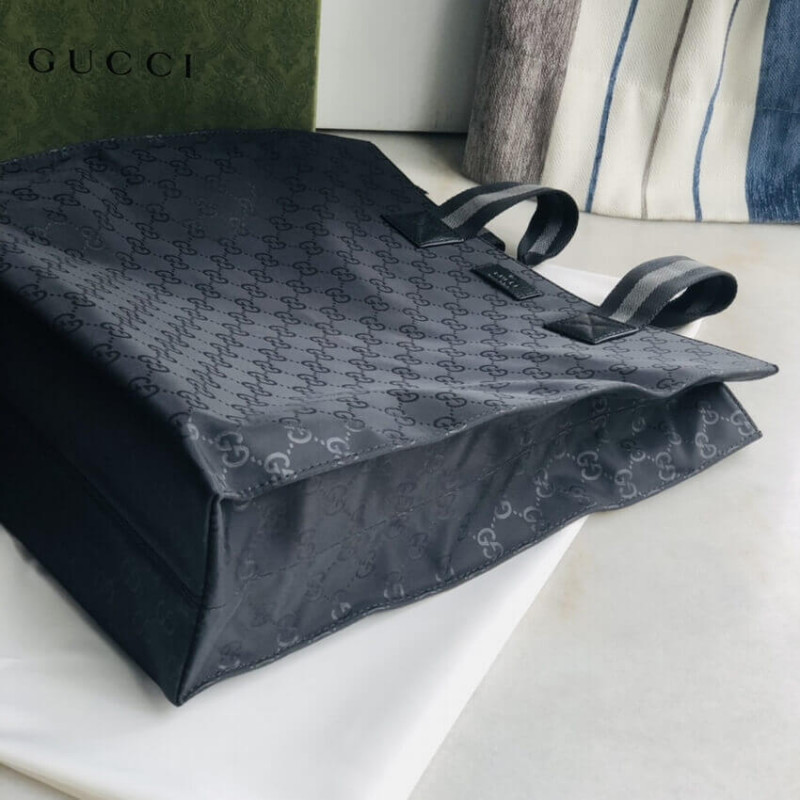Replica Gucci Gg Guccissima Black Nylon Tall Tote Bag 449177 - Image 7