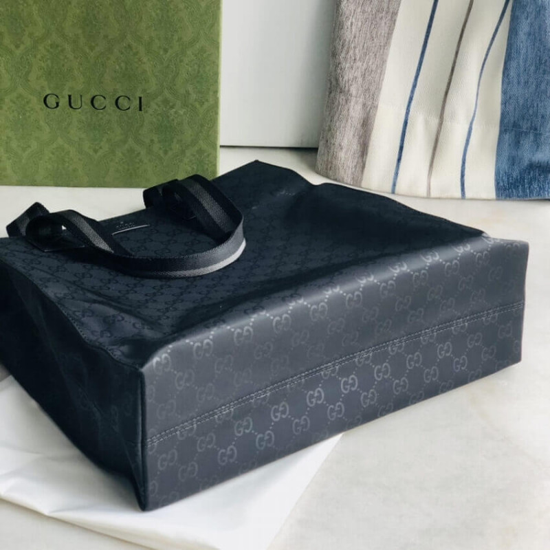 Replica Gucci Gg Guccissima Black Nylon Tall Tote Bag 449177 - Image 8