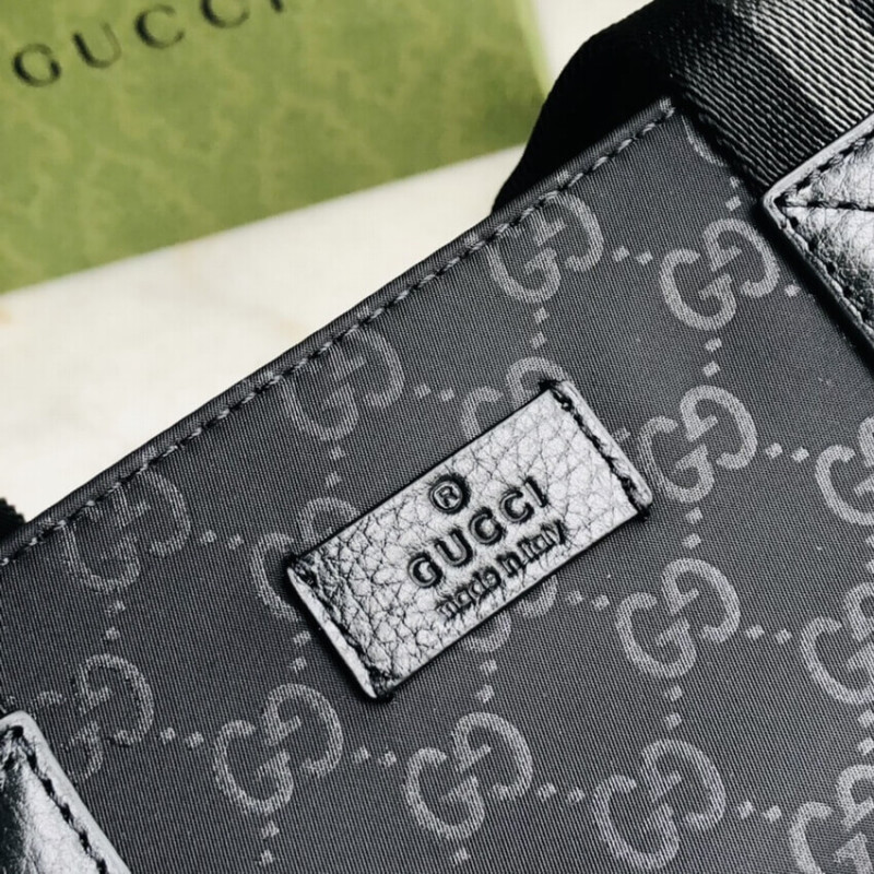Replica Gucci Gg Guccissima Black Nylon Tall Tote Bag 449177 - Image 9