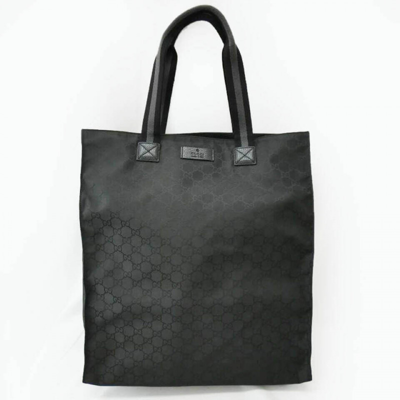 Replica Gucci Gg Guccissima Black Nylon Tall Tote Bag 449177