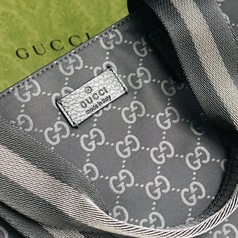 Replica Gucci Gg Guccissima Black Nylon Tote Bag 449176 - Image 8