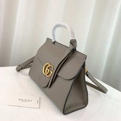 Alternative view of Replica Gucci Gg Marmont Leather Top Handle Shoulder Bag 442622