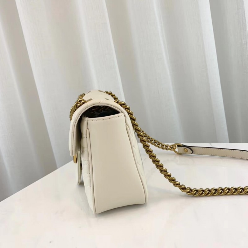 Replica Gucci Gg Marmont Matelasse Chevron Leather Small Shoulder Bag 443497 - Image 4