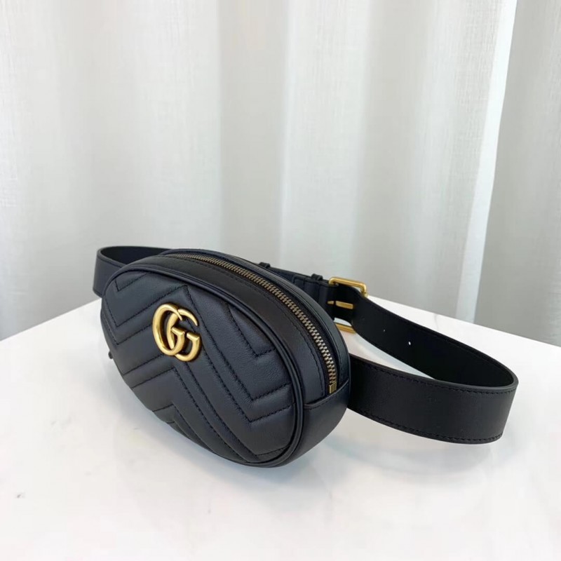 Replica Gucci Gg Marmont Matelasse Leather Belt Bag 476434 - Image 11