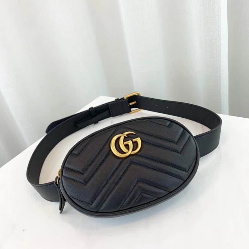 Replica Gucci Gg Marmont Matelasse Leather Belt Bag 476434 - Image 9
