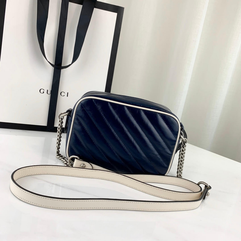 Replica Gucci Gg Marmont Matelasse Mini Bag 448065 Blue - Image 3