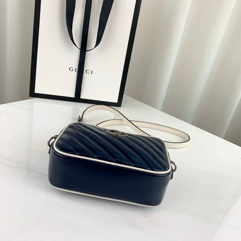 Replica Gucci Gg Marmont Matelasse Mini Bag 448065 Blue - Image 4