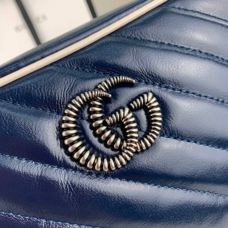 Replica Gucci Gg Marmont Matelasse Mini Bag 448065 Blue - Image 5