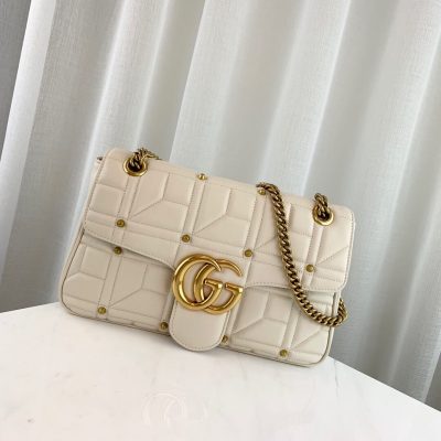 Replica Gucci Gg Marmont Matelasse Shoulder Bag With Studs 443496