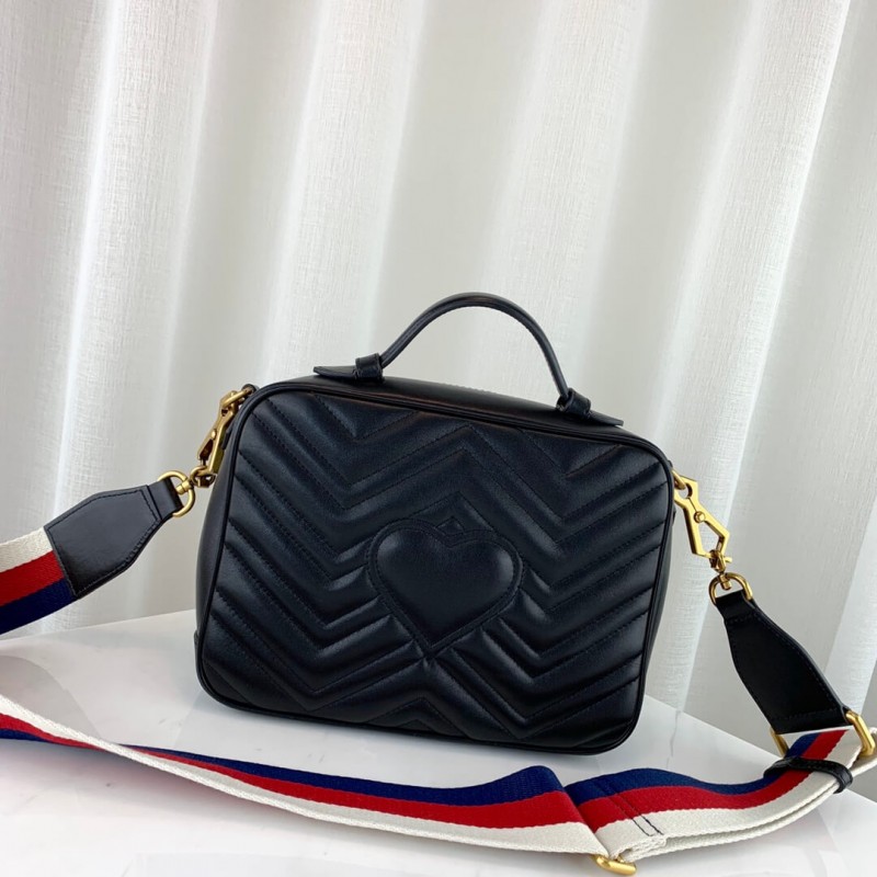 Replica Gucci Gg Marmont Matelasse Top Handle Bag 498100 - Image 3