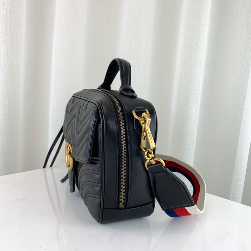 Replica Gucci Gg Marmont Matelasse Top Handle Bag 498100 - Image 4