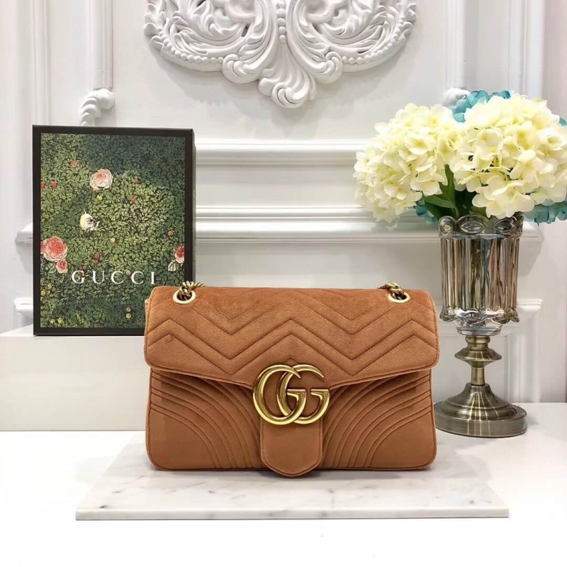 Replica Gucci Gg Marmont Medium Velvet Shoulder Bag 443496 - Image 2