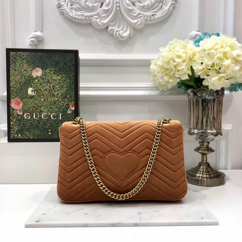 Replica Gucci Gg Marmont Medium Velvet Shoulder Bag 443496 - Image 4