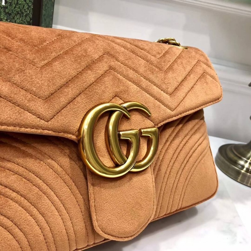 Replica Gucci Gg Marmont Medium Velvet Shoulder Bag 443496 - Image 5