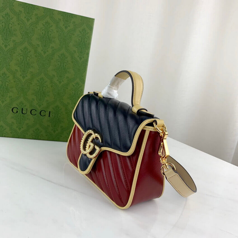 Replica Gucci Gg Marmont Mini Bag 583571 Blue And Red Leather - Image 4