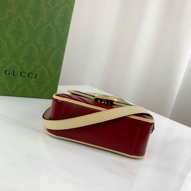 Replica Gucci Gg Marmont Mini Bag 583571 Blue And Red Leather - Image 6