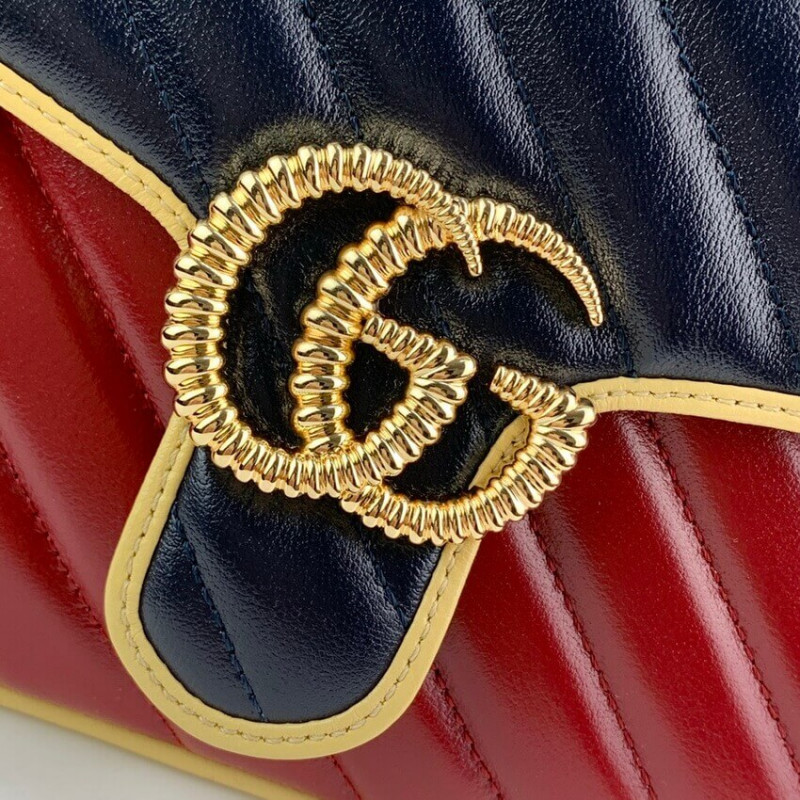 Replica Gucci Gg Marmont Mini Bag 583571 Blue And Red Leather - Image 7