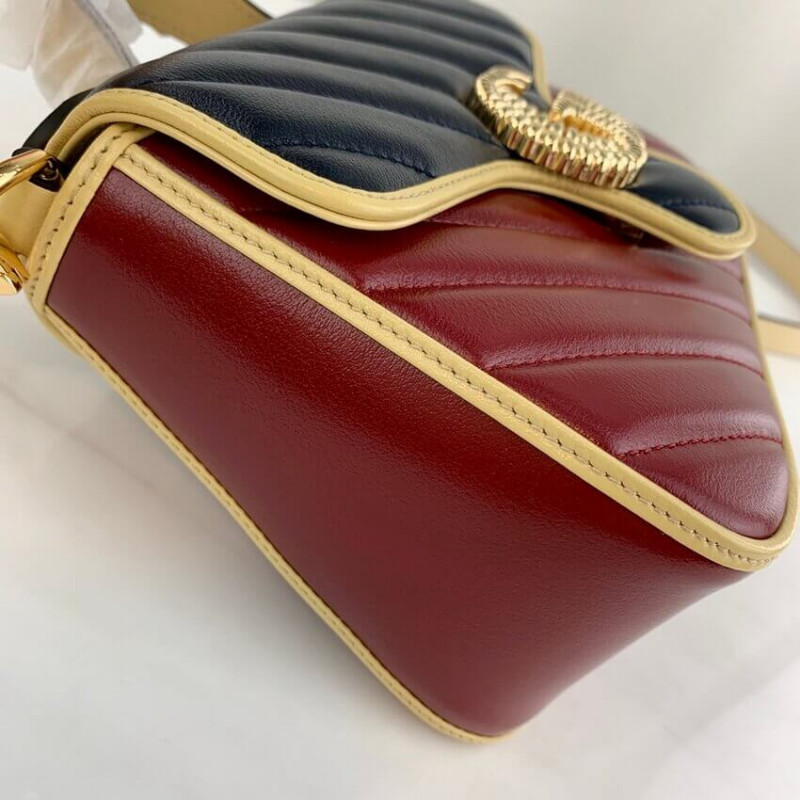 Replica Gucci Gg Marmont Mini Bag 583571 Blue And Red Leather - Image 8