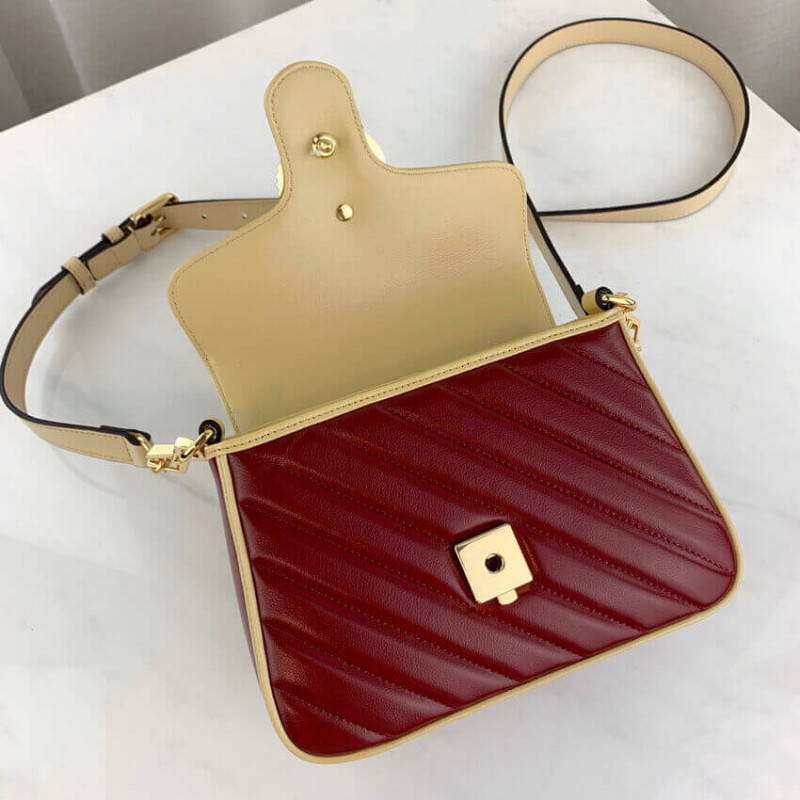 Replica Gucci Gg Marmont Mini Bag 583571 Blue And Red Leather - Image 9