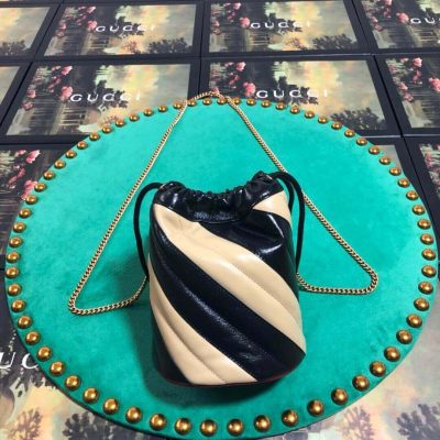 Alternative view of Replica Gucci Gg Marmont Mini Bucket Bag 575163 Beige/Black