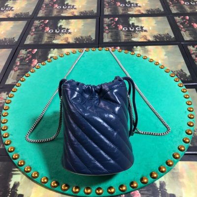 Alternative view of Replica Gucci Gg Marmont Mini Bucket Bag 575163 Blue
