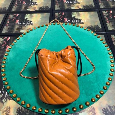 Alternative view of Replica Gucci Gg Marmont Mini Bucket Bag 575163 Cognac