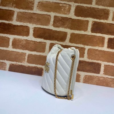 Alternative view of Replica Gucci Gg Marmont Mini Bucket Bag 575163 White