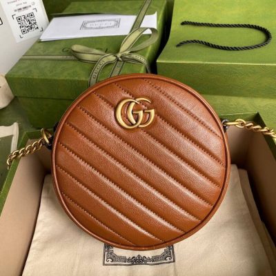 Alternative view of Replica Gucci Gg Marmont Mini Round Shoulder Bag 550154