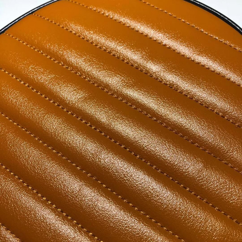 Replica Gucci Gg Marmont Mini Round Shoulder Bag 550154 Cognac - Image 7